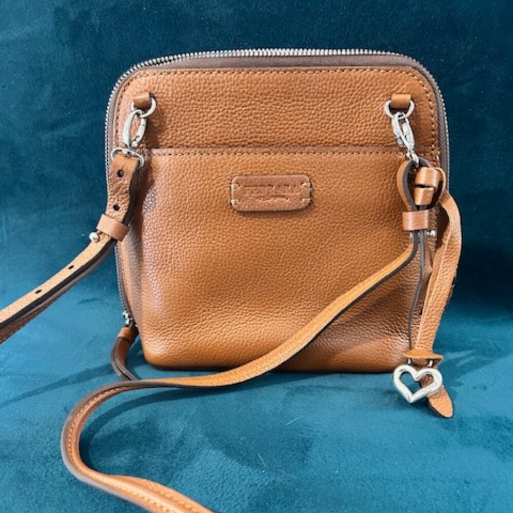 Brighton Ferrara “Fina” Mini Zip Around Crossbody with Leather Strap - Picture 3 of 5